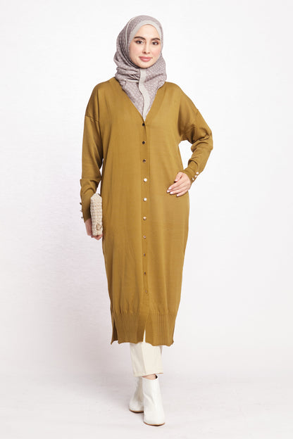 Long V-Neck Cardigan