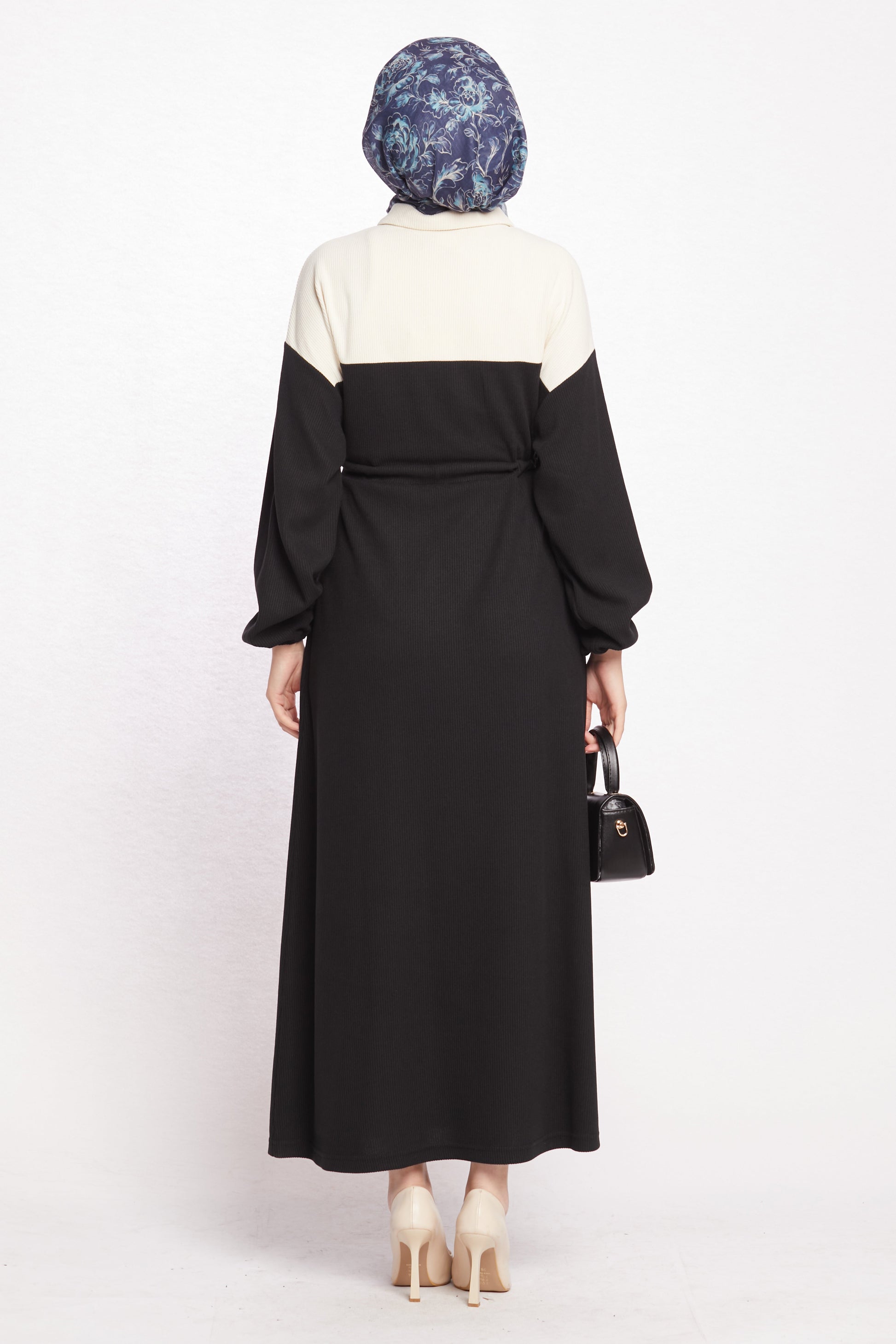 Ribbed zipper dress