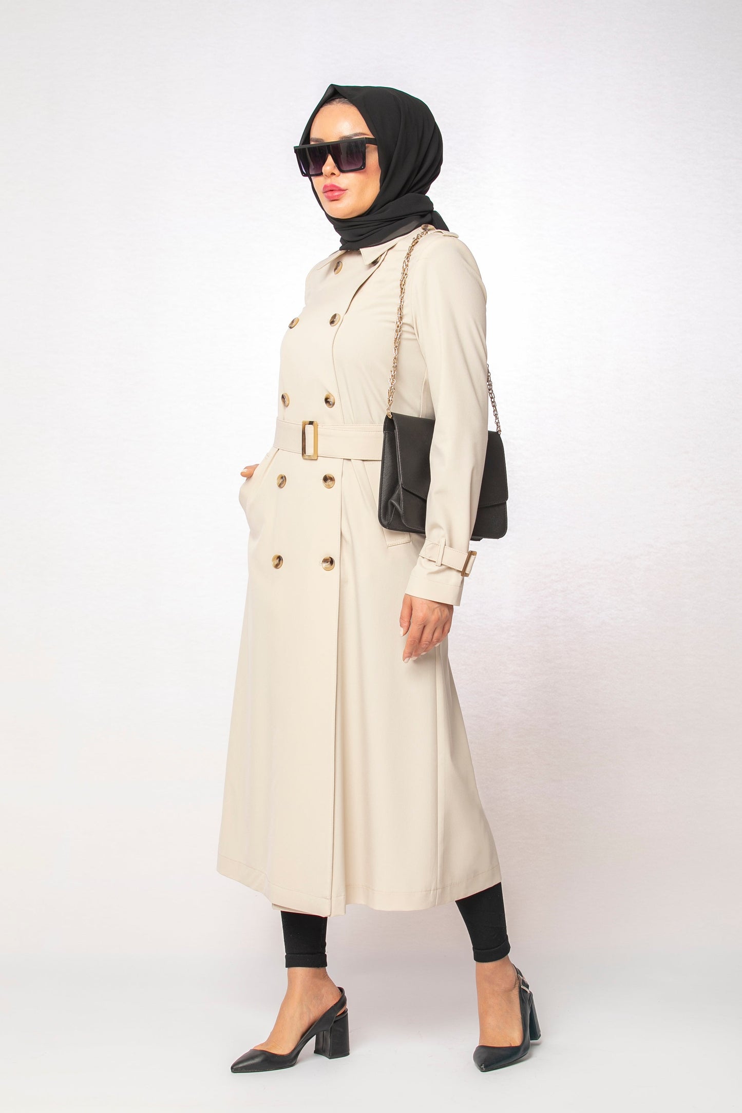 Polo Collar Unlined Trench Coat