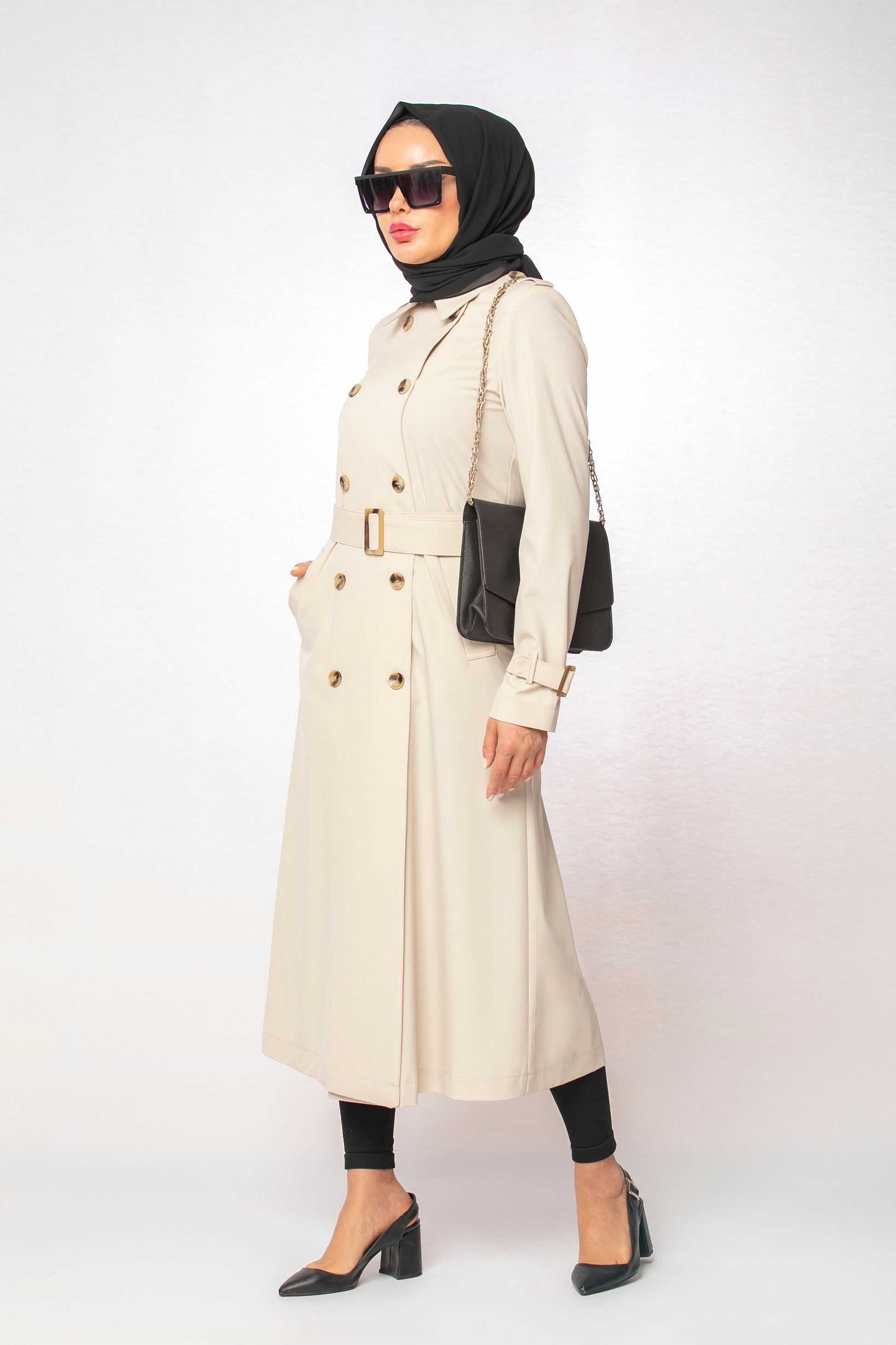 Polo Collar Unlined Trench Coat