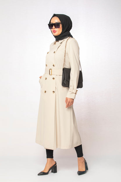 Polo Collar Unlined Trench Coat
