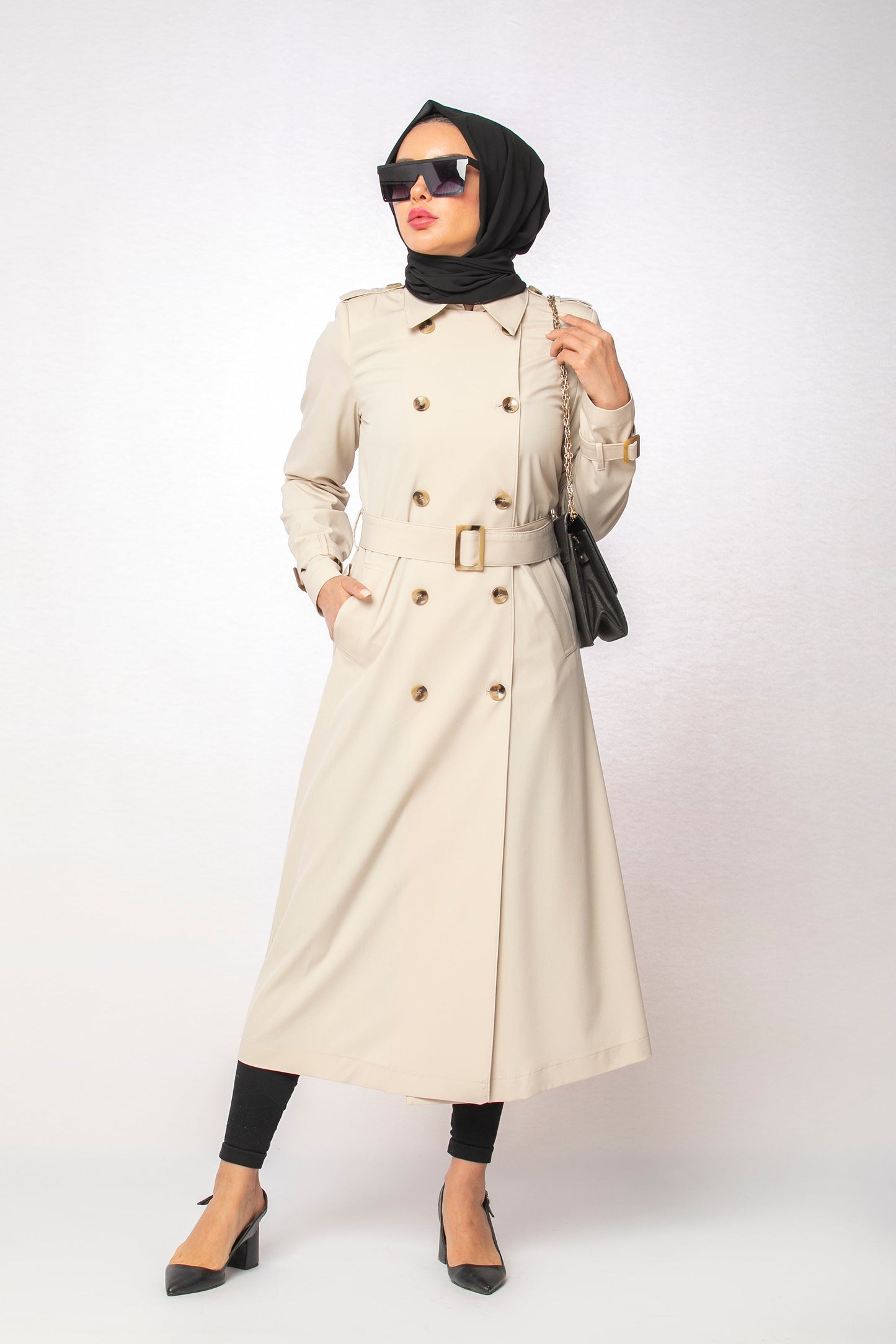 Polo Collar Unlined Trench Coat