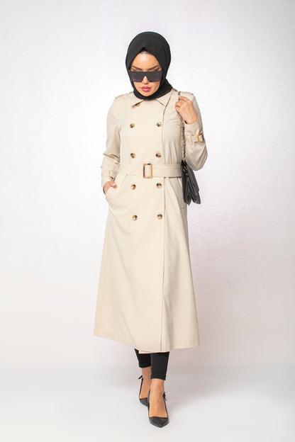 Polo Collar Unlined Trench Coat