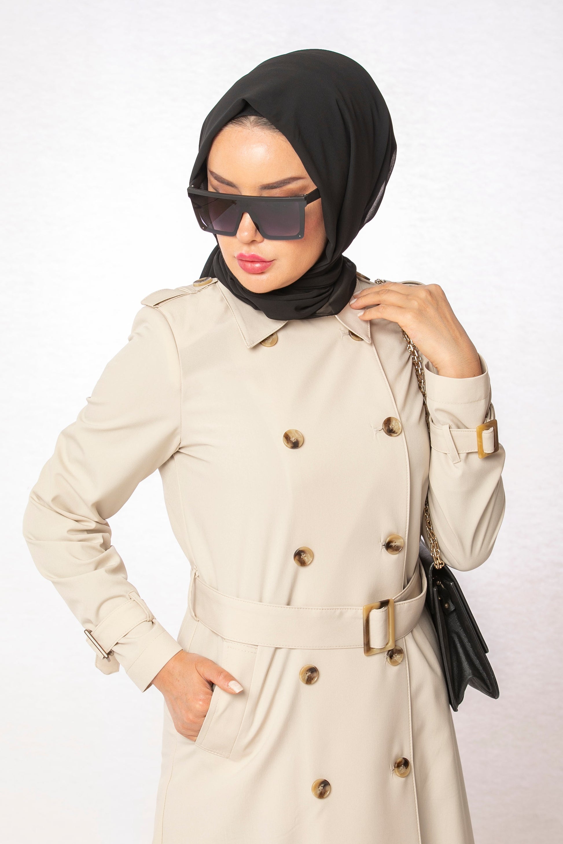Polo Collar Unlined Trench Coat
