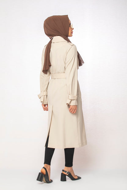 Belted Long Cape Coat