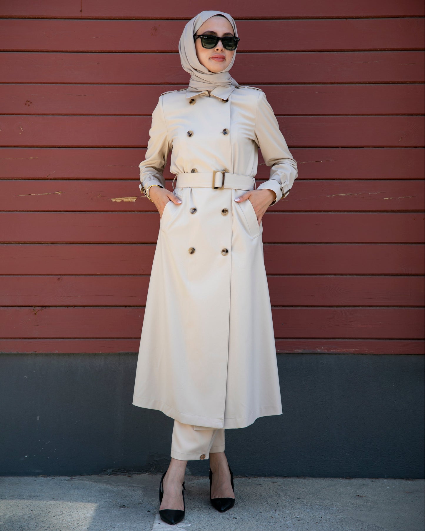 Polo Collar Unlined Trench Coat