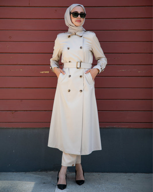 Polo Collar Unlined Trench Coat