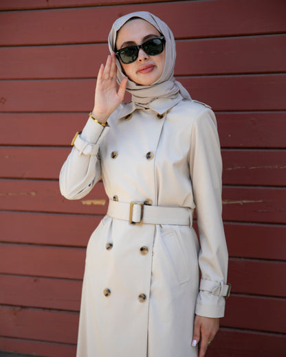 Polo Collar Unlined Trench Coat