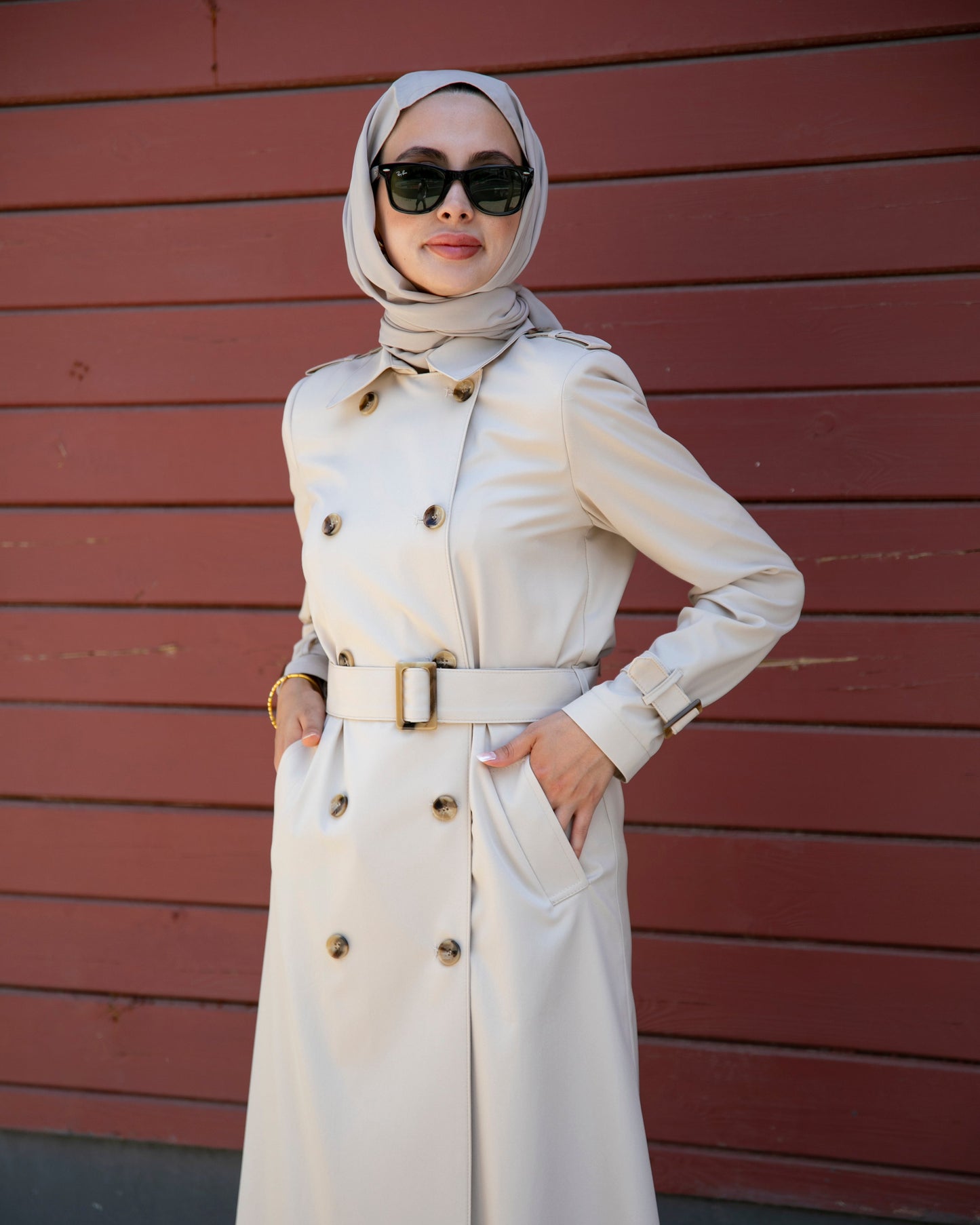 Polo Collar Unlined Trench Coat
