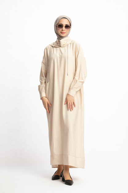 Hooded Long Casual Maxi Dress