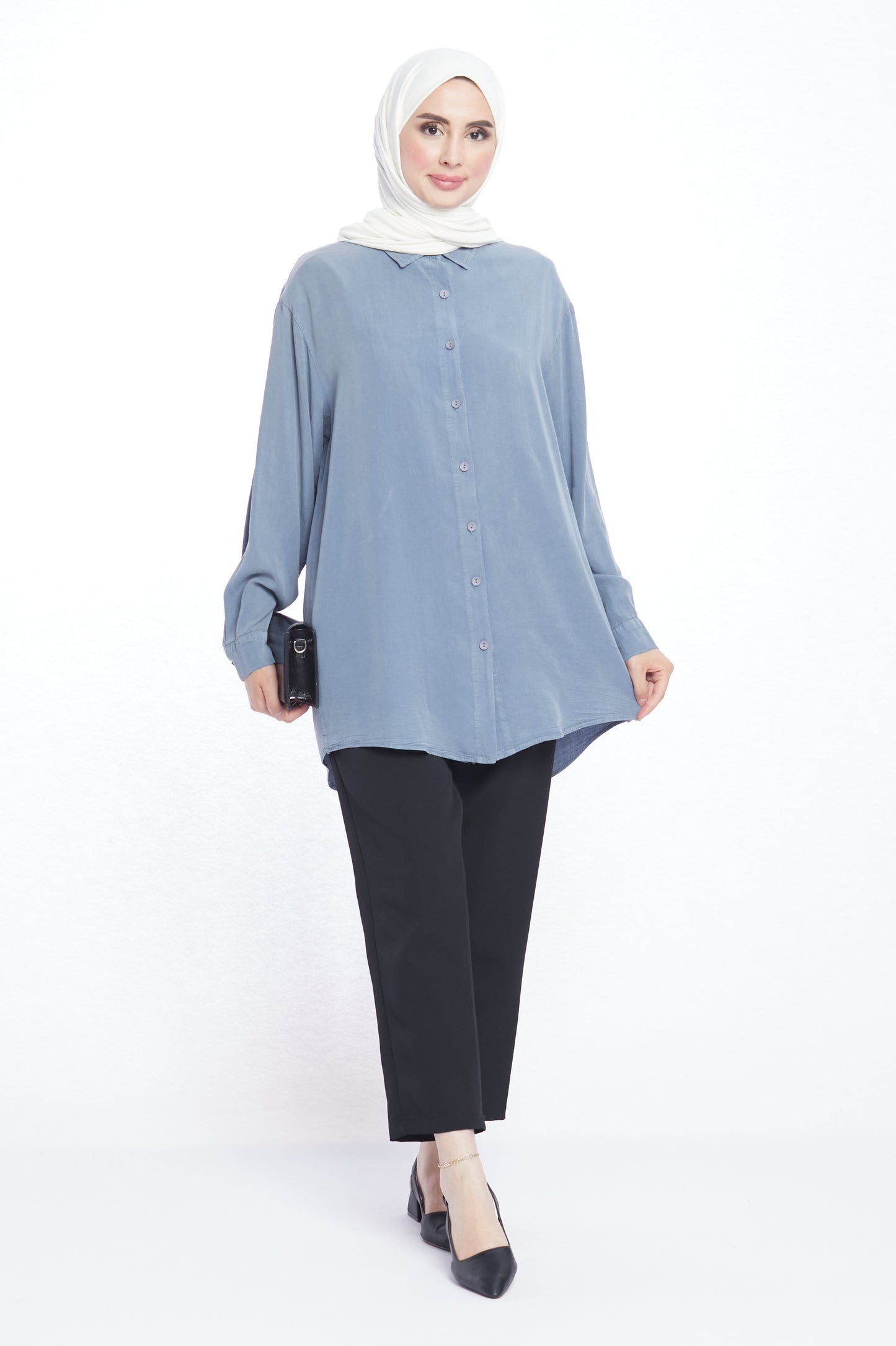 Modern Design Oversize Tencel Women’s Shirt
