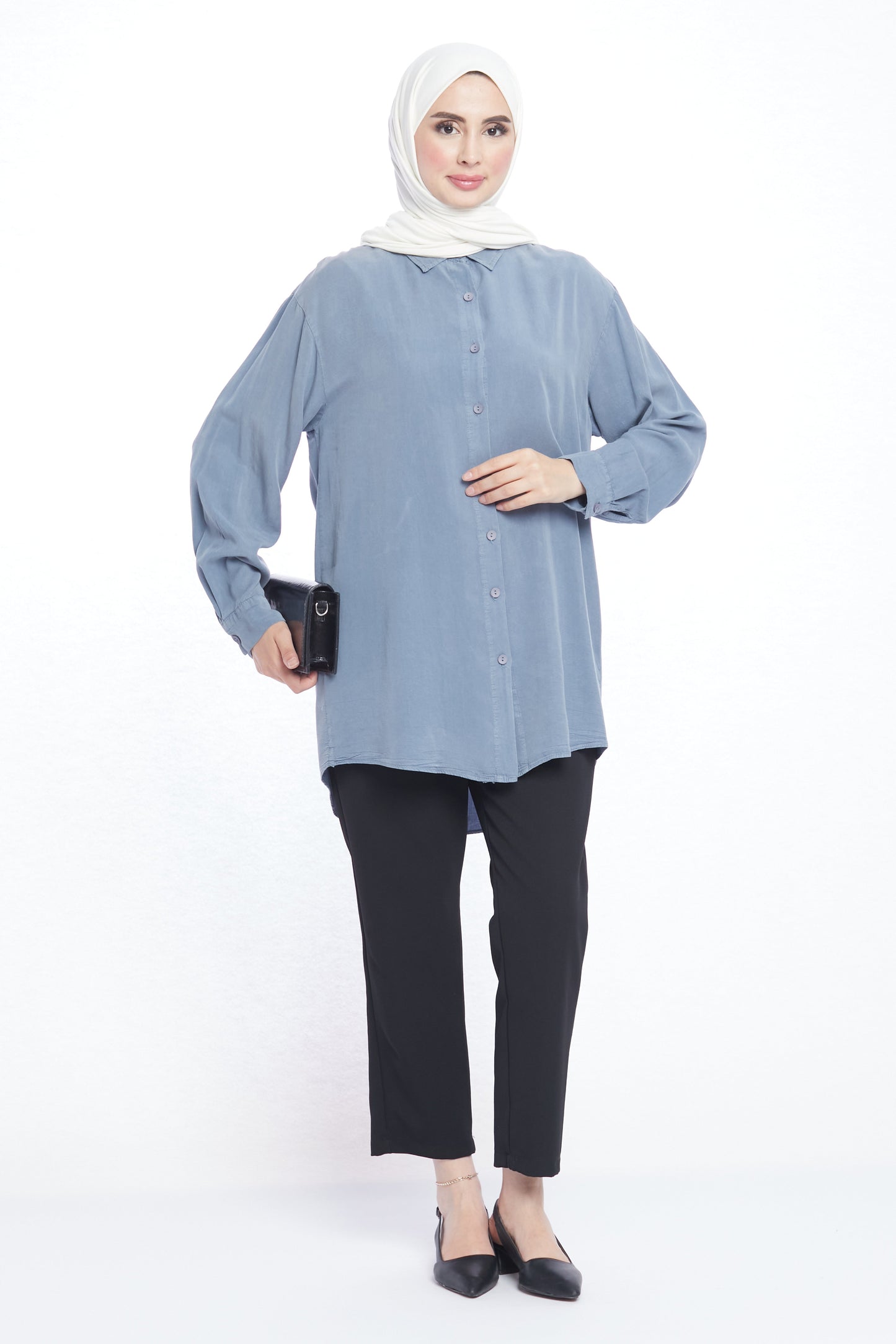 Modern Design Oversize Tencel Women’s Shirt