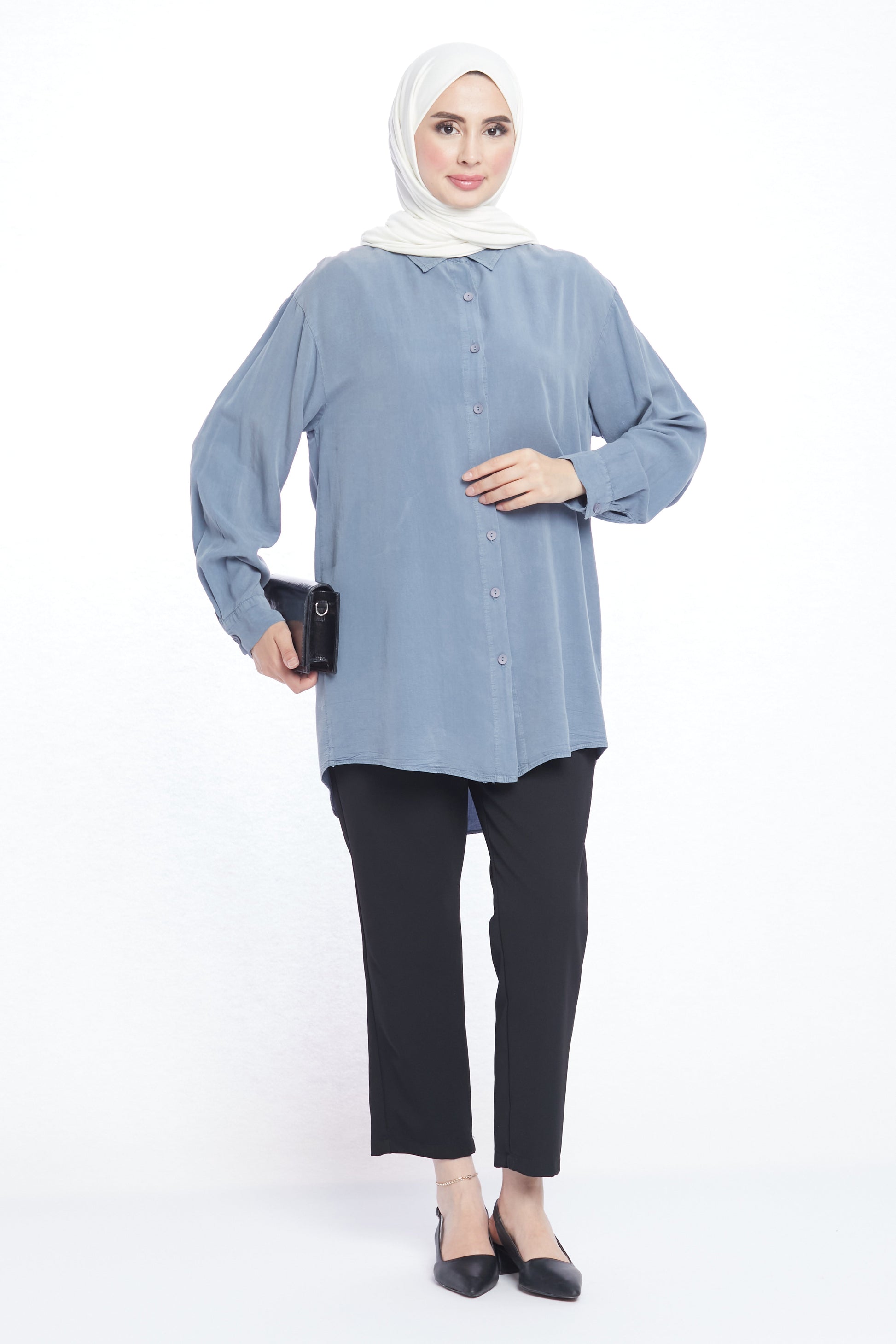 Modern Design Oversize Tencel Women’s Shirt