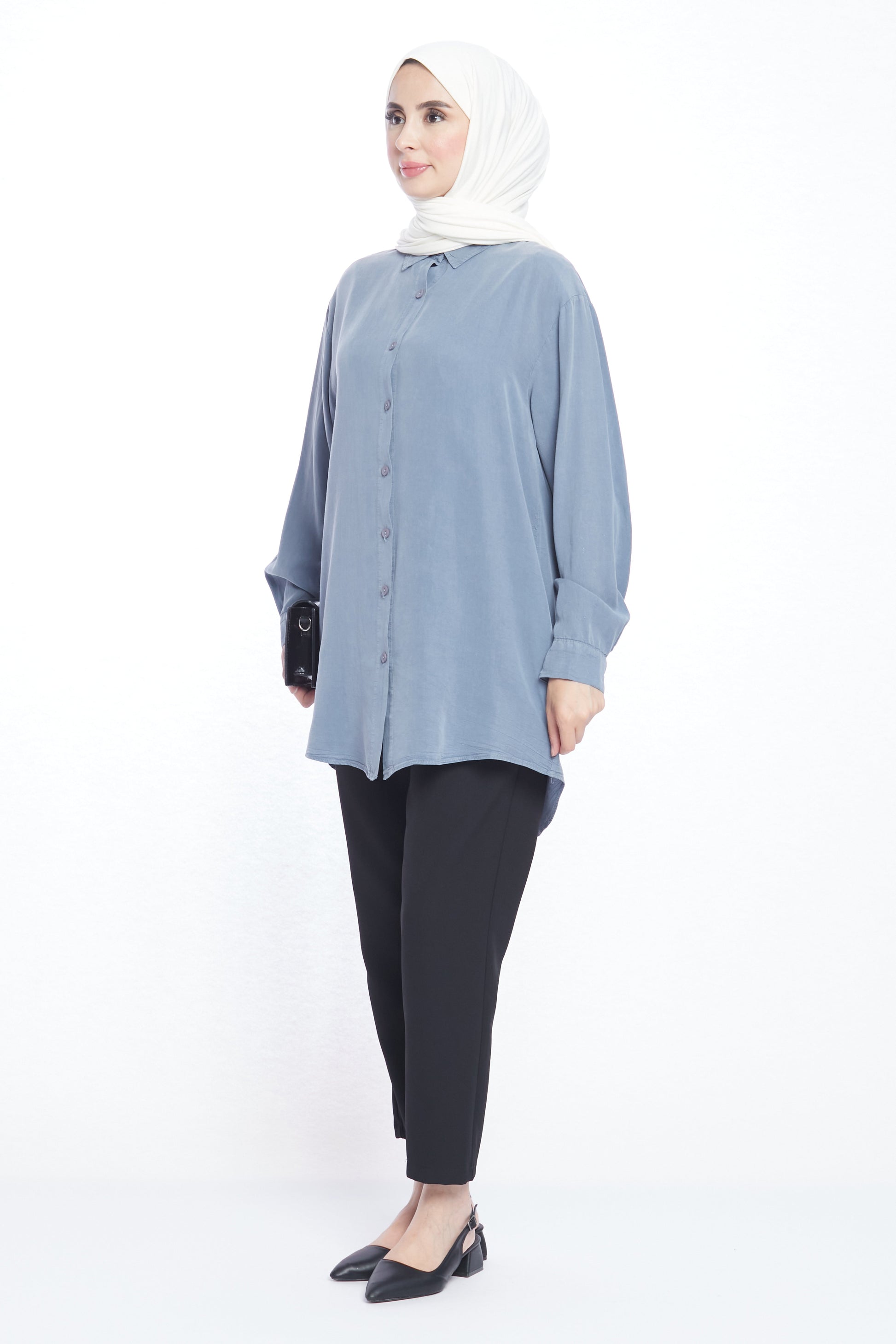 Modern Design Oversize Tencel Women’s Shirt