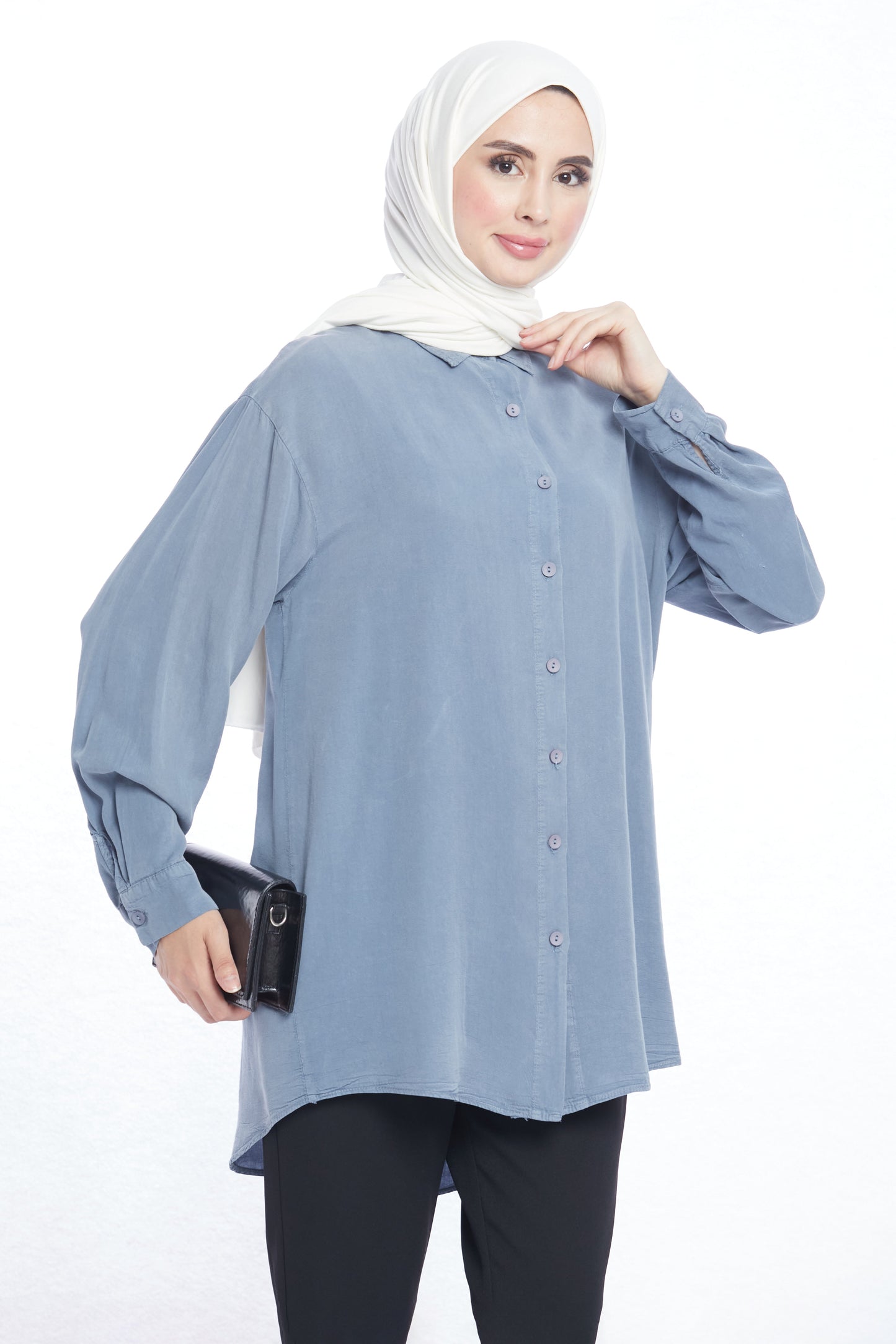 Modern Design Oversize Tencel Women’s Shirt