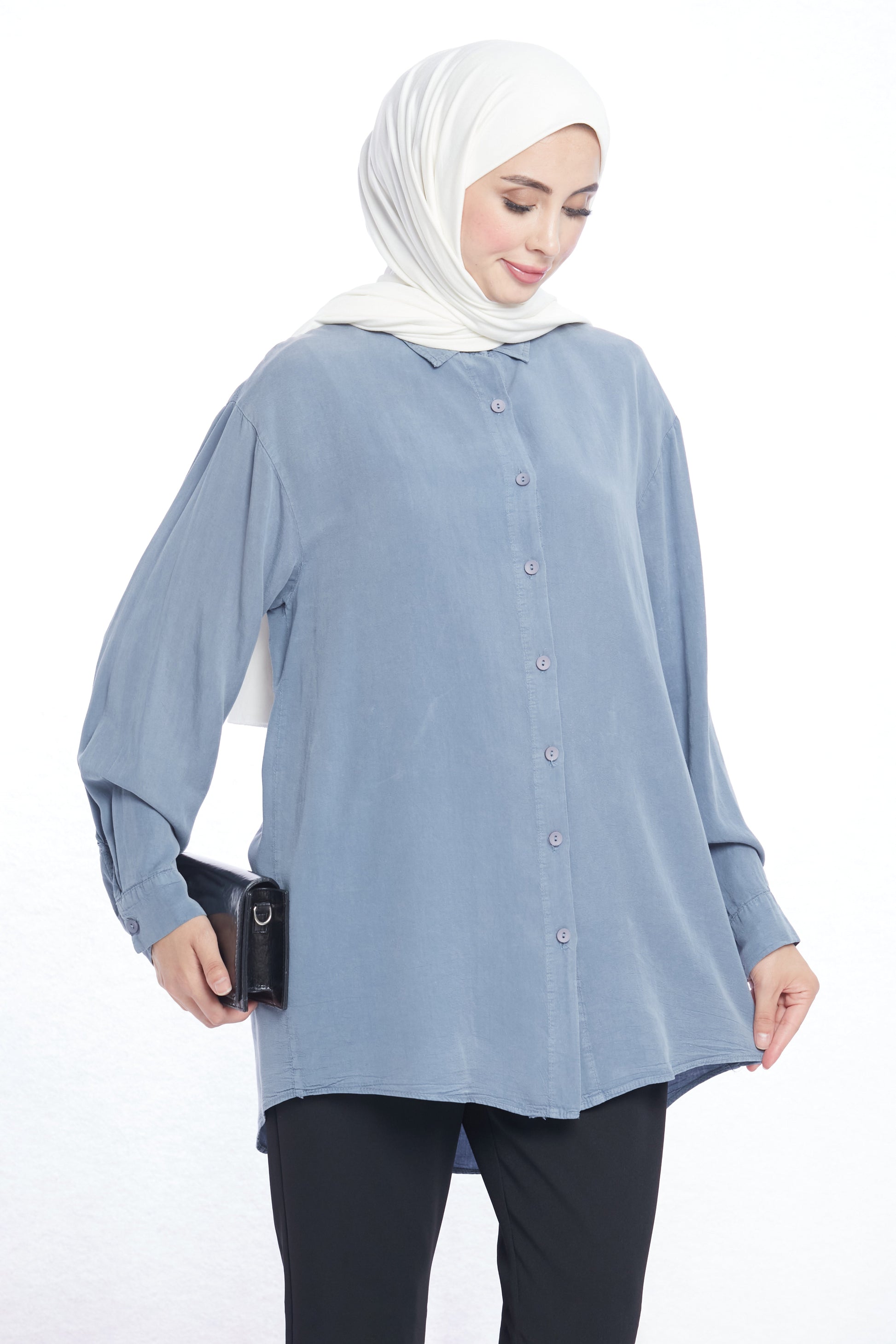 Modern Design Oversize Tencel Women’s Shirt