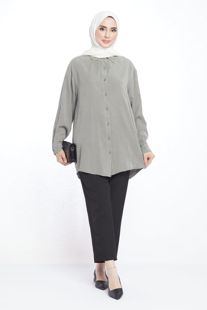 Modern Design Oversize Tencel Women’s Shirt
