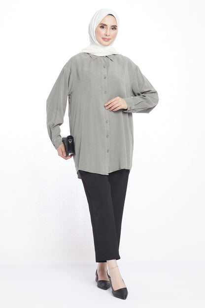 Modern Design Oversize Tencel Women’s Shirt