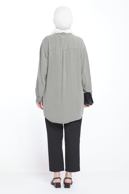 Modern Design Oversize Tencel Women’s Shirt