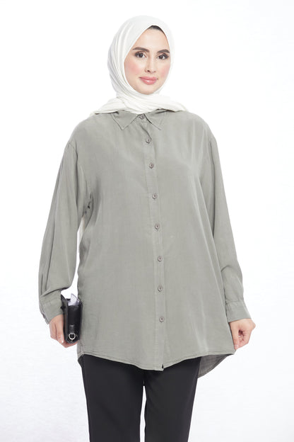 Modern Design Oversize Tencel Women’s Shirt