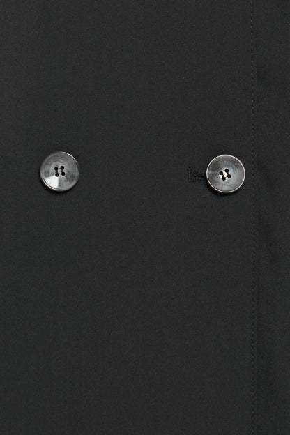Polo Collar Epaulette and Belt Detail Trench Coat