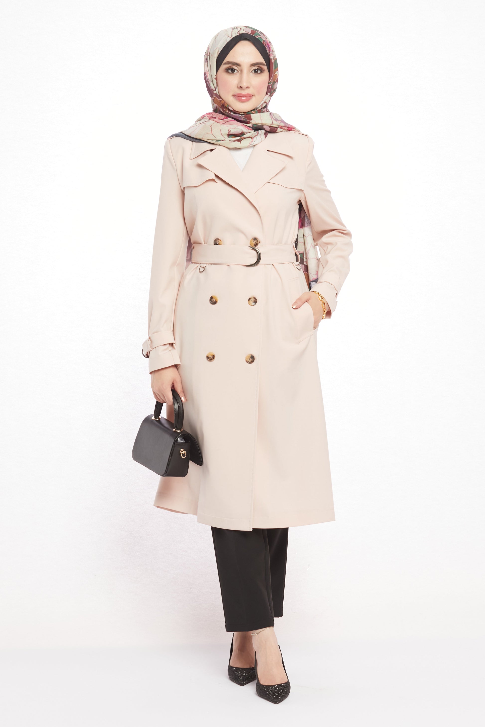 V-Neck Spring Trench Coat Without Lining