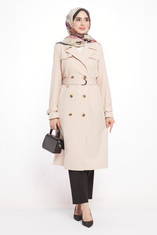 V-Neck Spring Trench Coat Without Lining