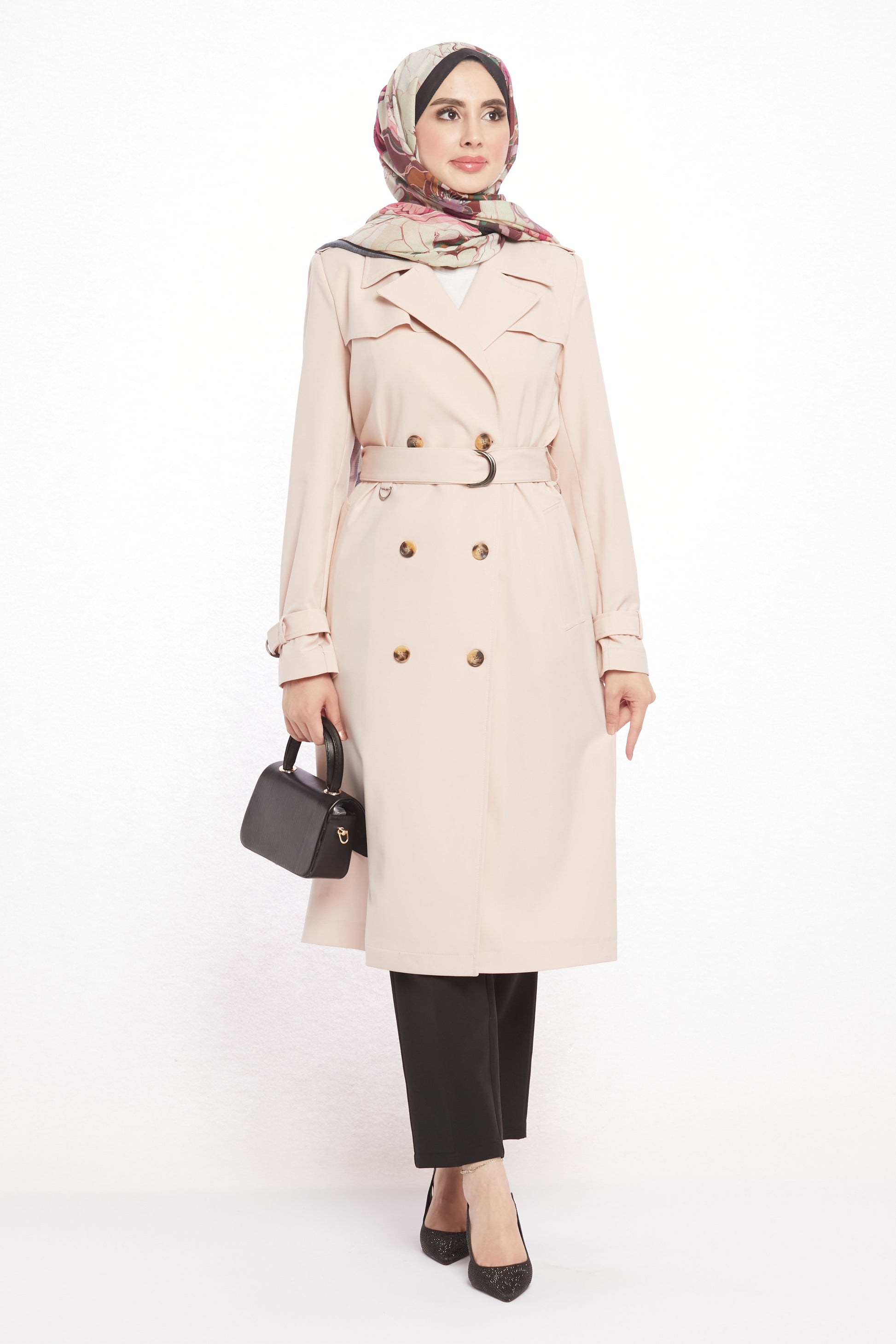 V-Neck Spring Trench Coat Without Lining