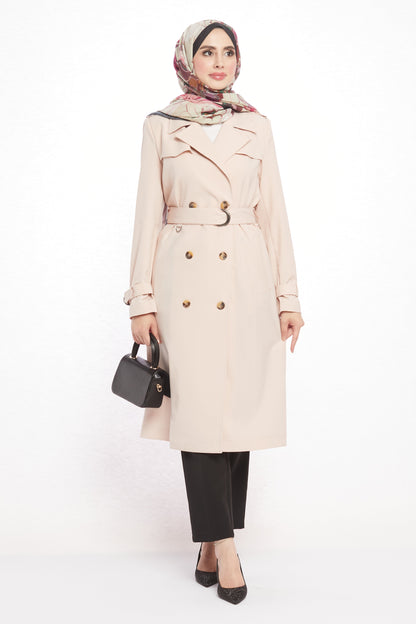 V-Neck Spring Trench Coat Without Lining