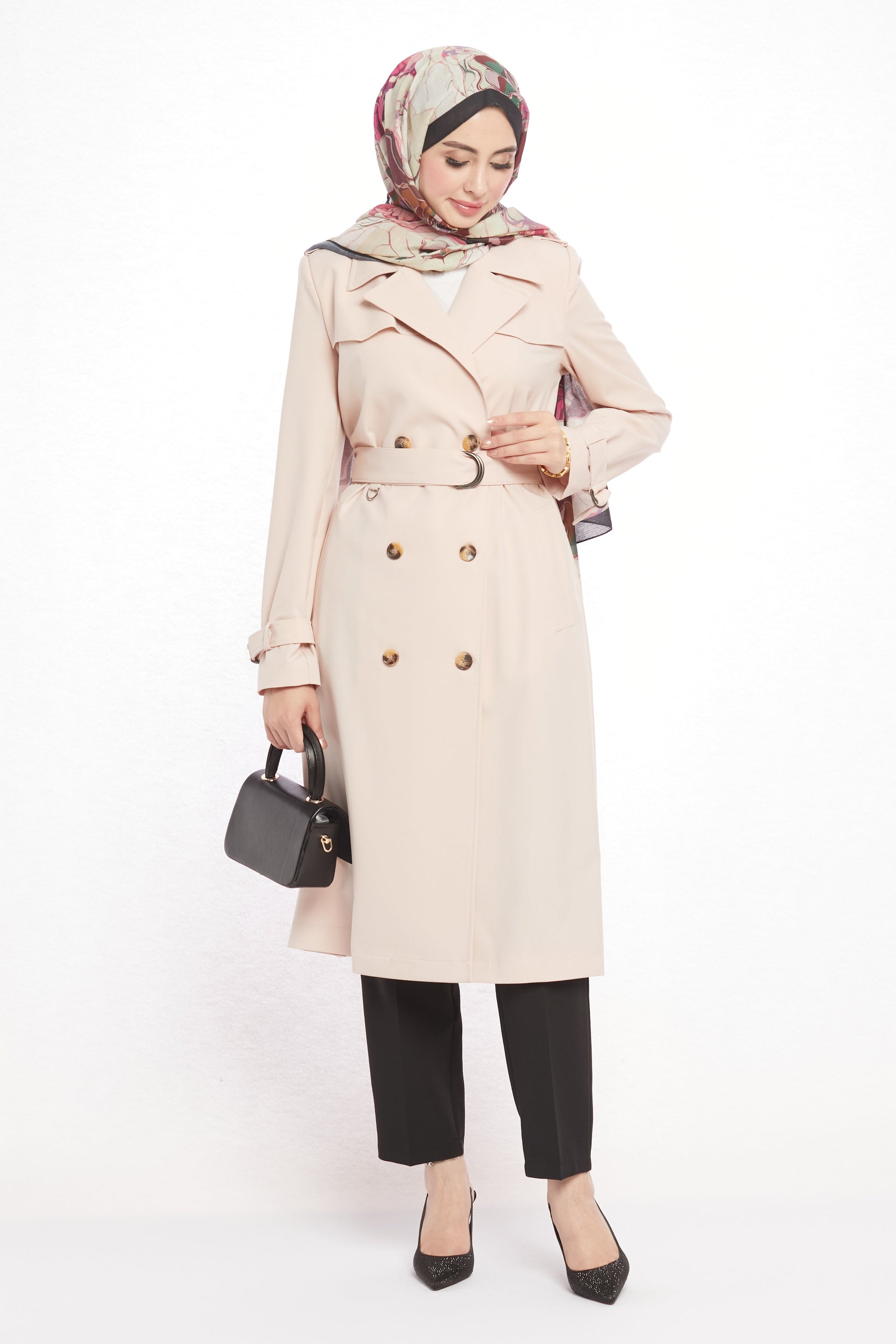 V-Neck Spring Trench Coat Without Lining