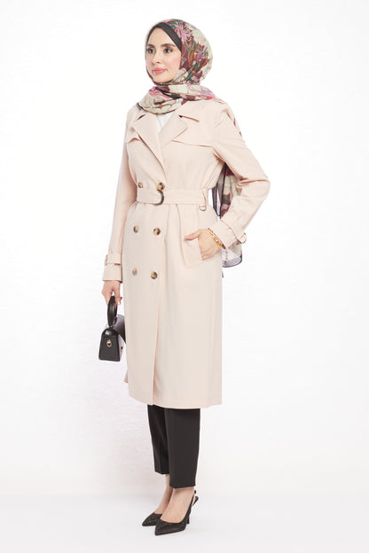 V-Neck Spring Trench Coat Without Lining