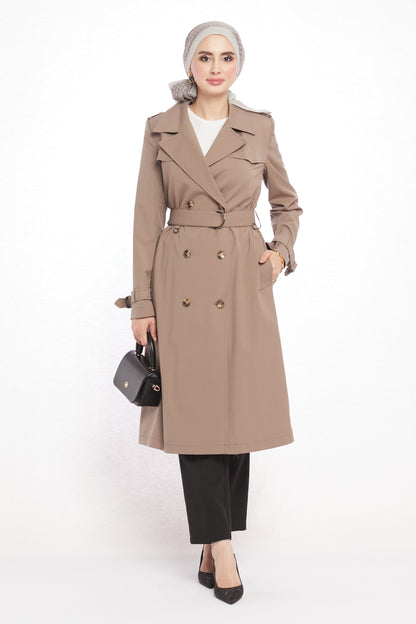 V-Neck Spring Trench Coat Without Lining