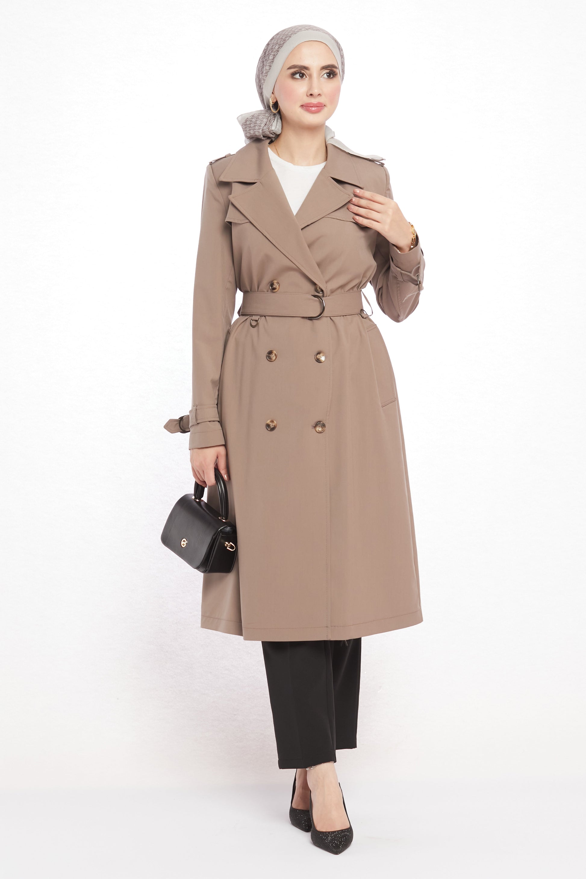 V-Neck Spring Trench Coat Without Lining