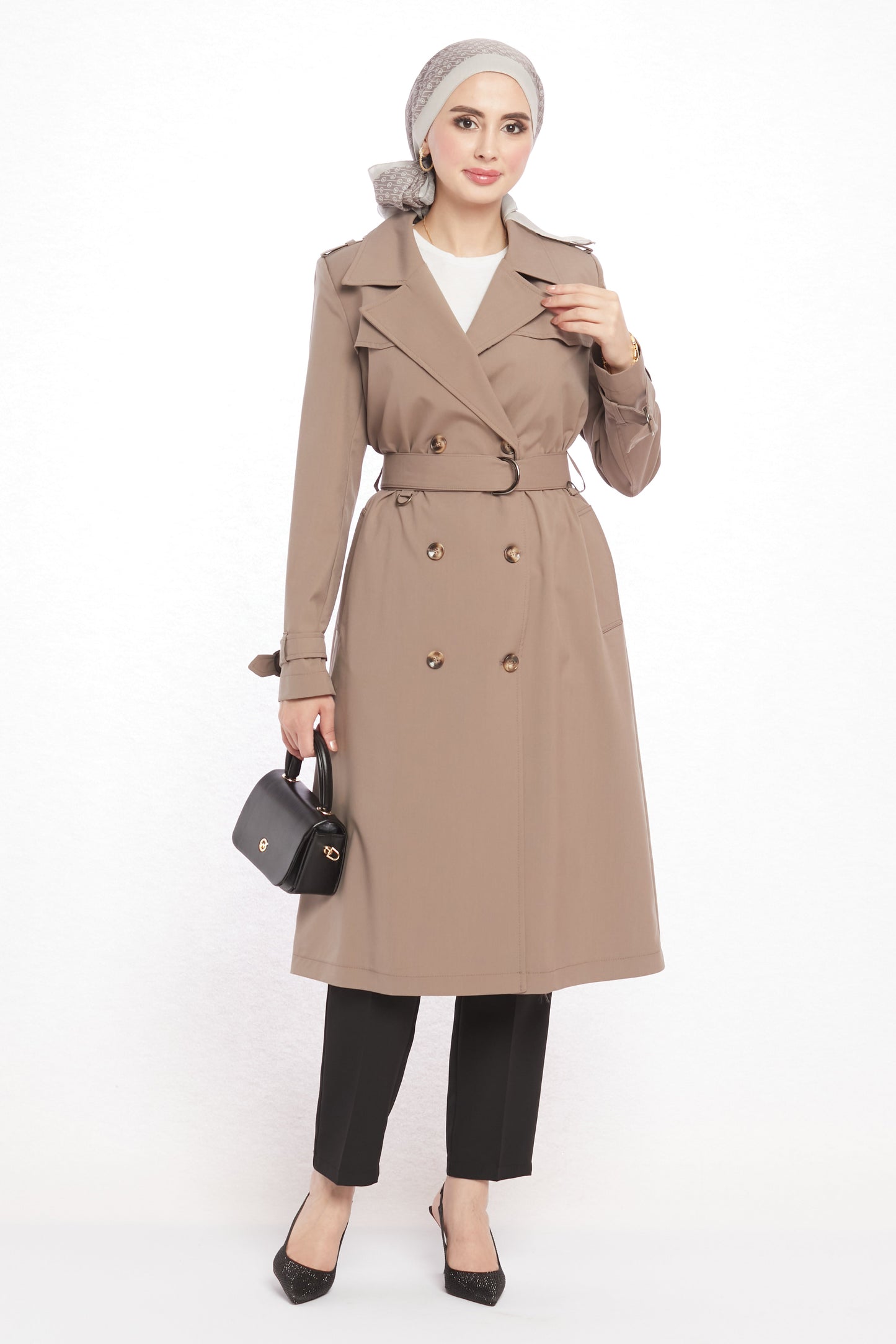 V-Neck Spring Trench Coat Without Lining