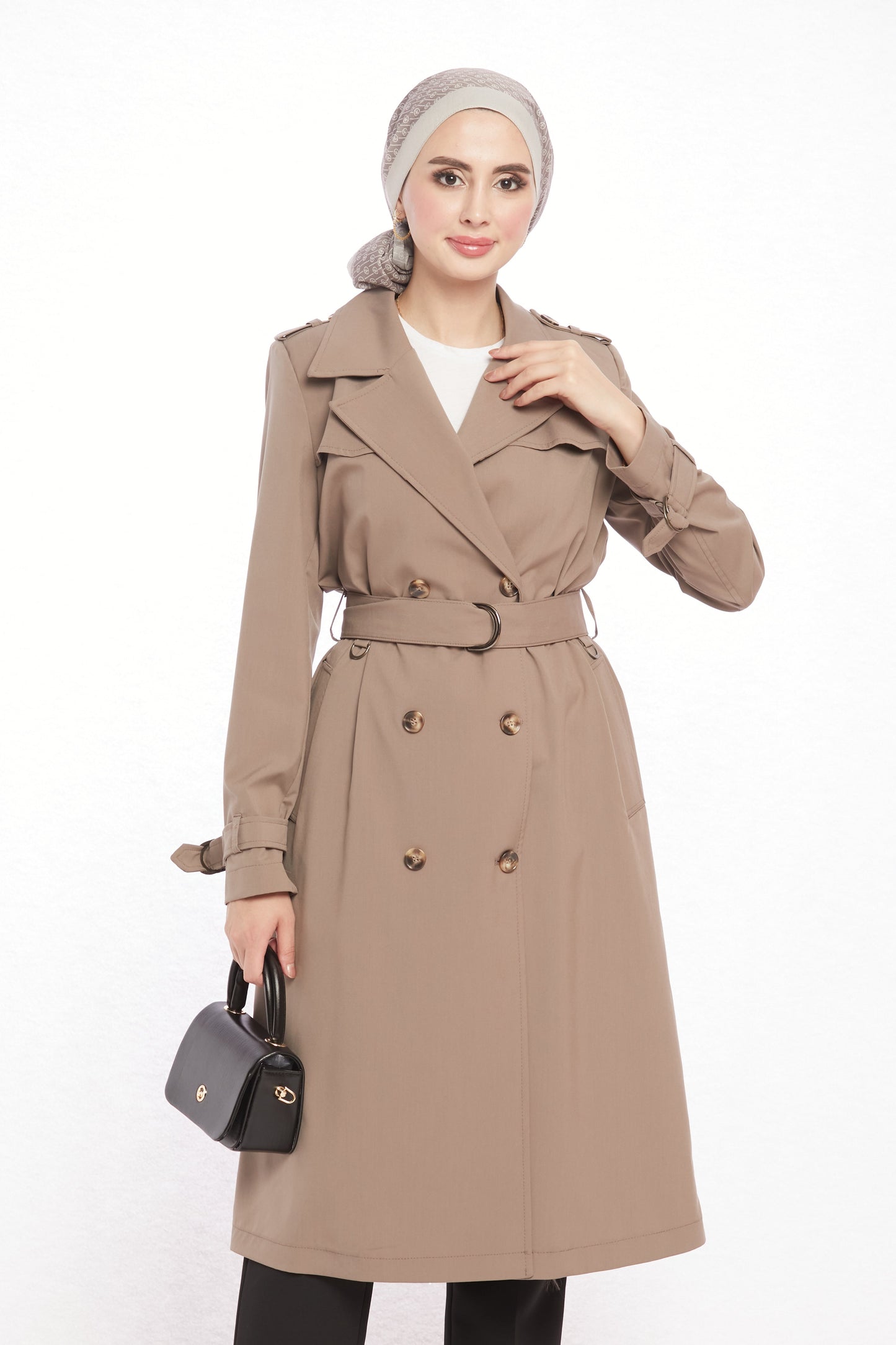 V-Neck Spring Trench Coat Without Lining