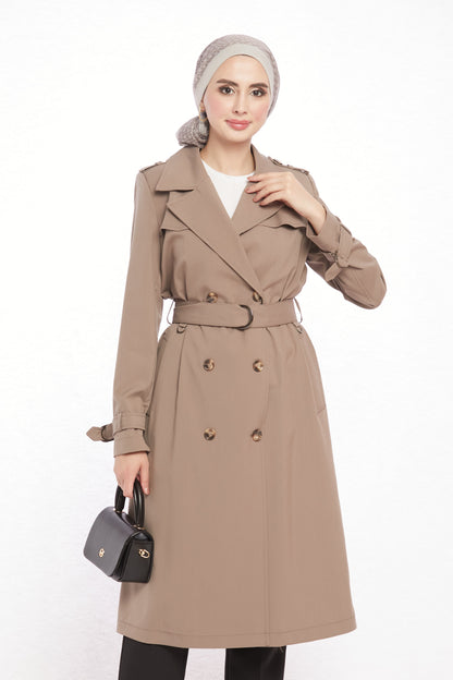 V-Neck Spring Trench Coat Without Lining
