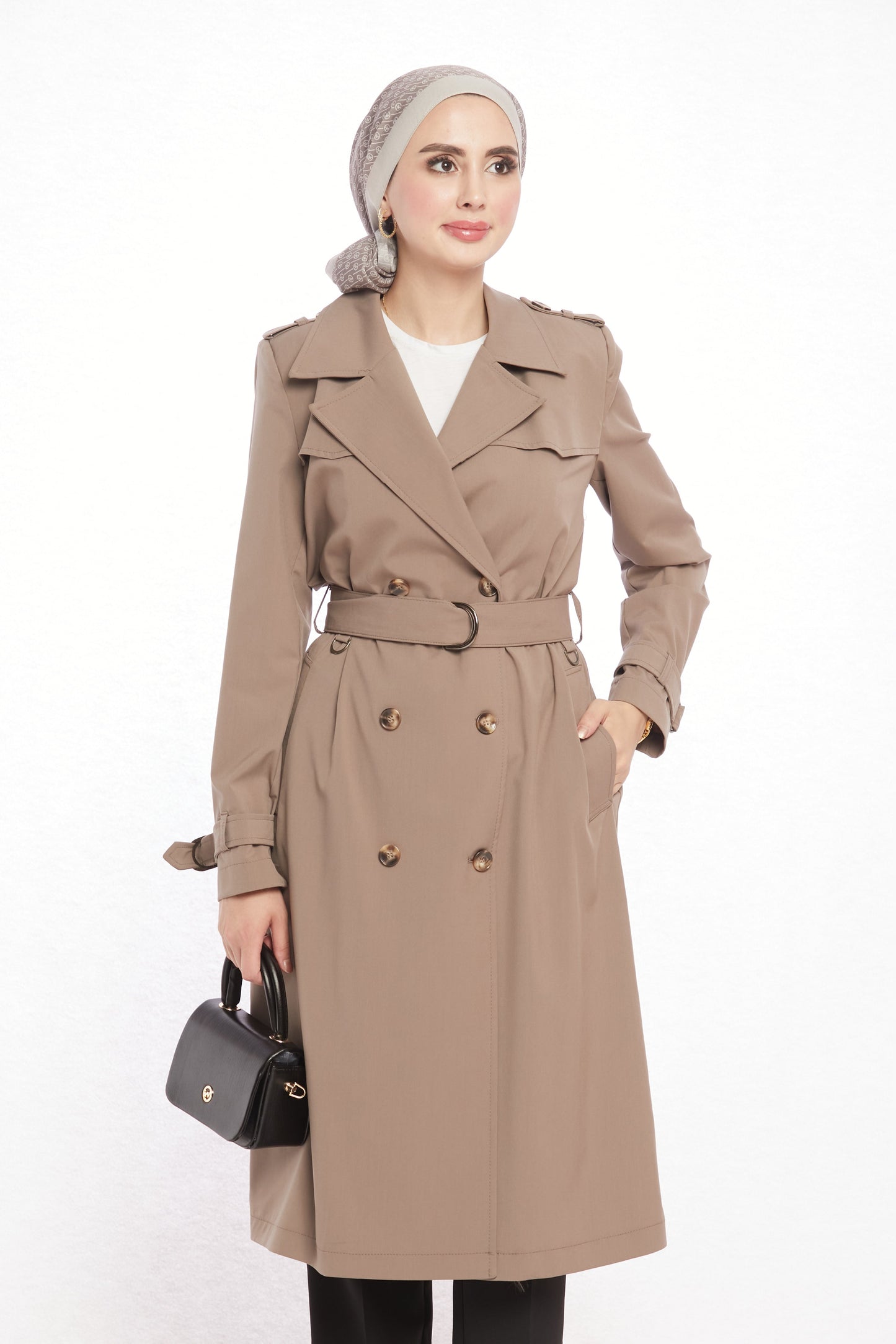 V-Neck Spring Trench Coat Without Lining