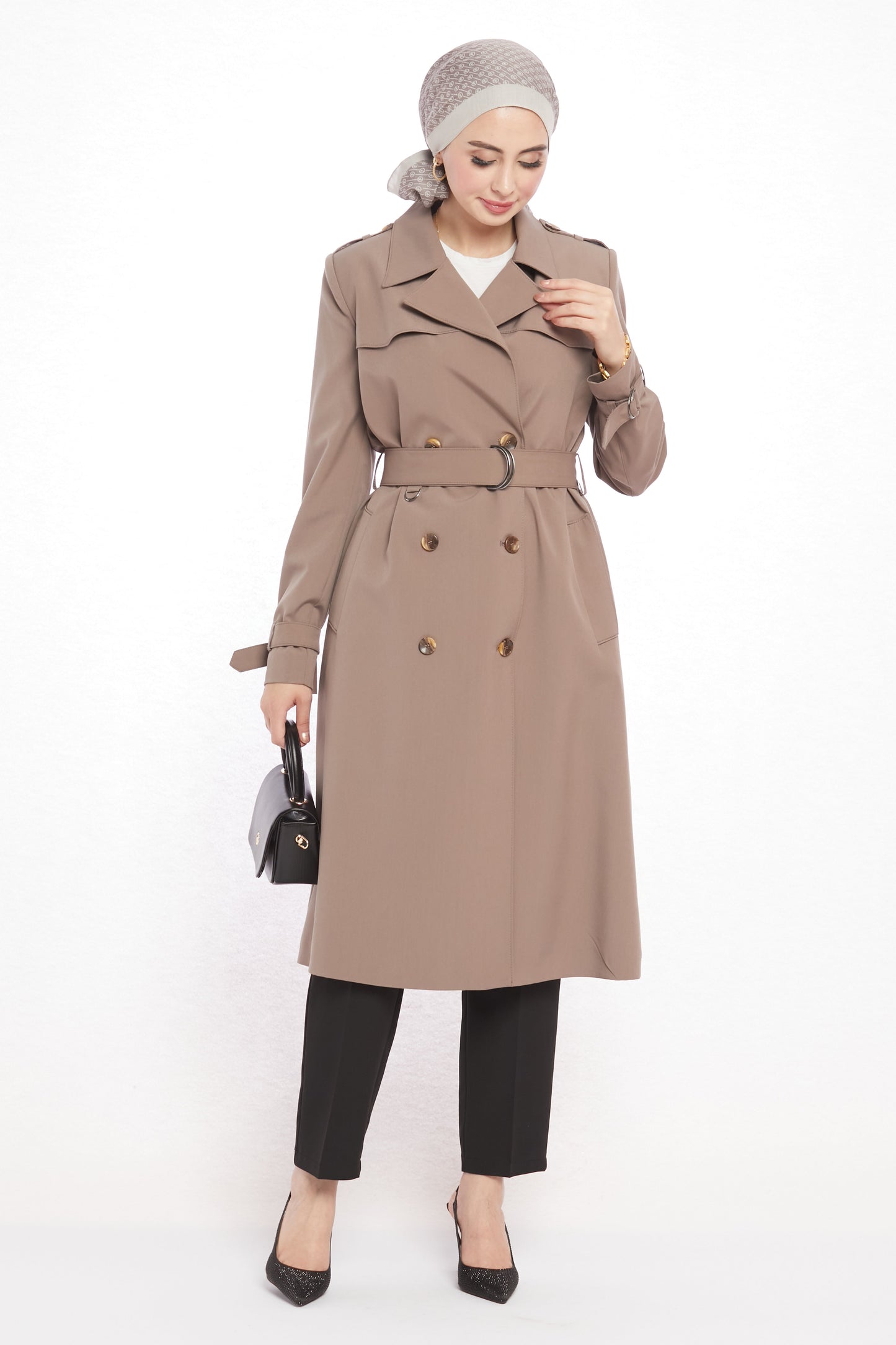 V-Neck Spring Trench Coat Without Lining