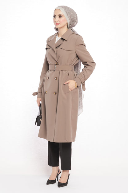 V-Neck Spring Trench Coat Without Lining