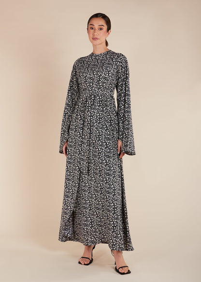 Ink Splash Floral Maxi - Final Sale