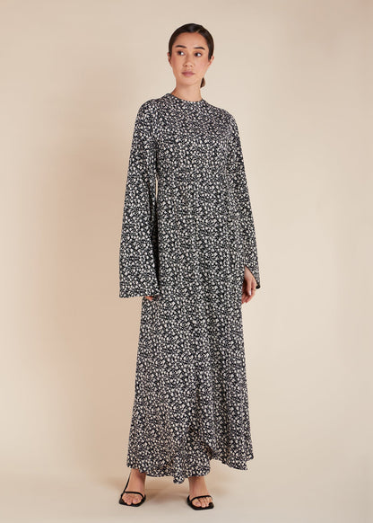 Ink Splash Floral Maxi - Final Sale