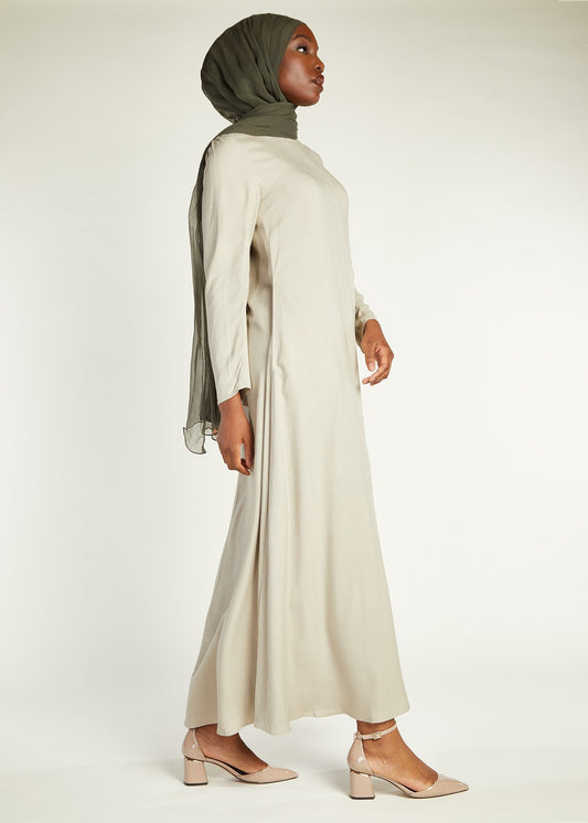 Long Line Abaya Grey