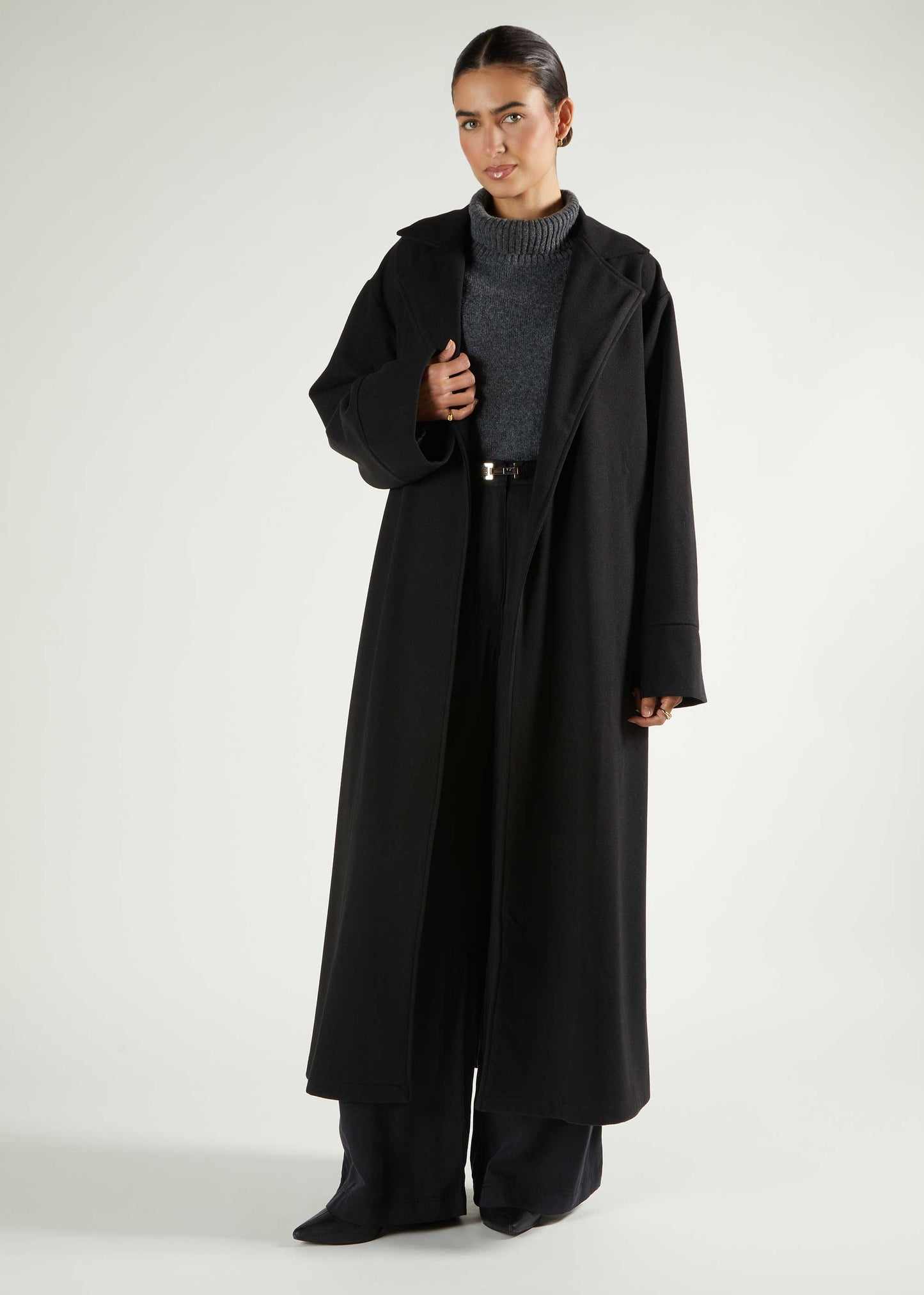 Lapel Coat Black - Final Sale
