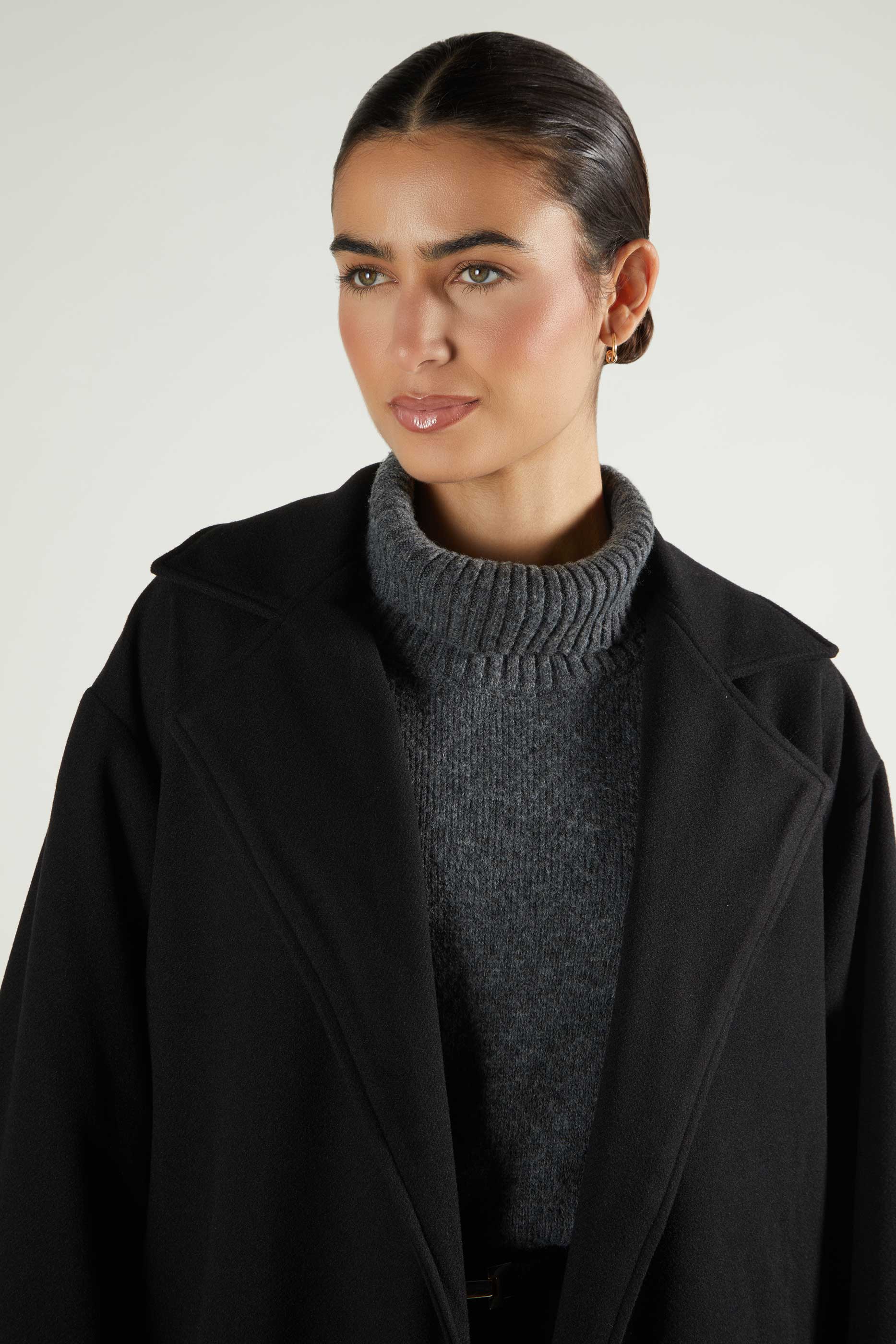 Lapel Coat Black - Final Sale