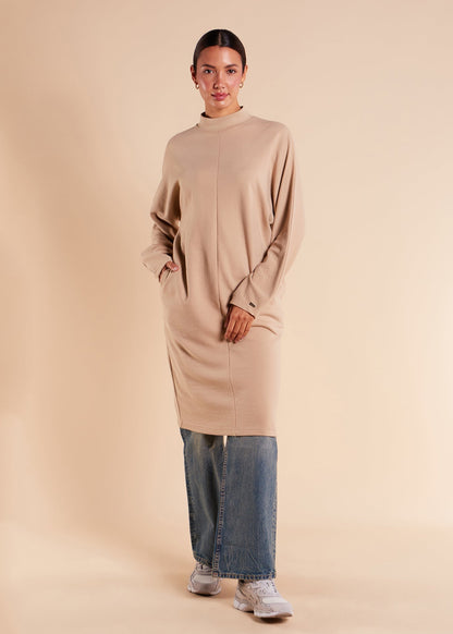 Loose Fit Knit Midi Cream - Final Sale