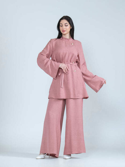 Women's set with decorative buttons