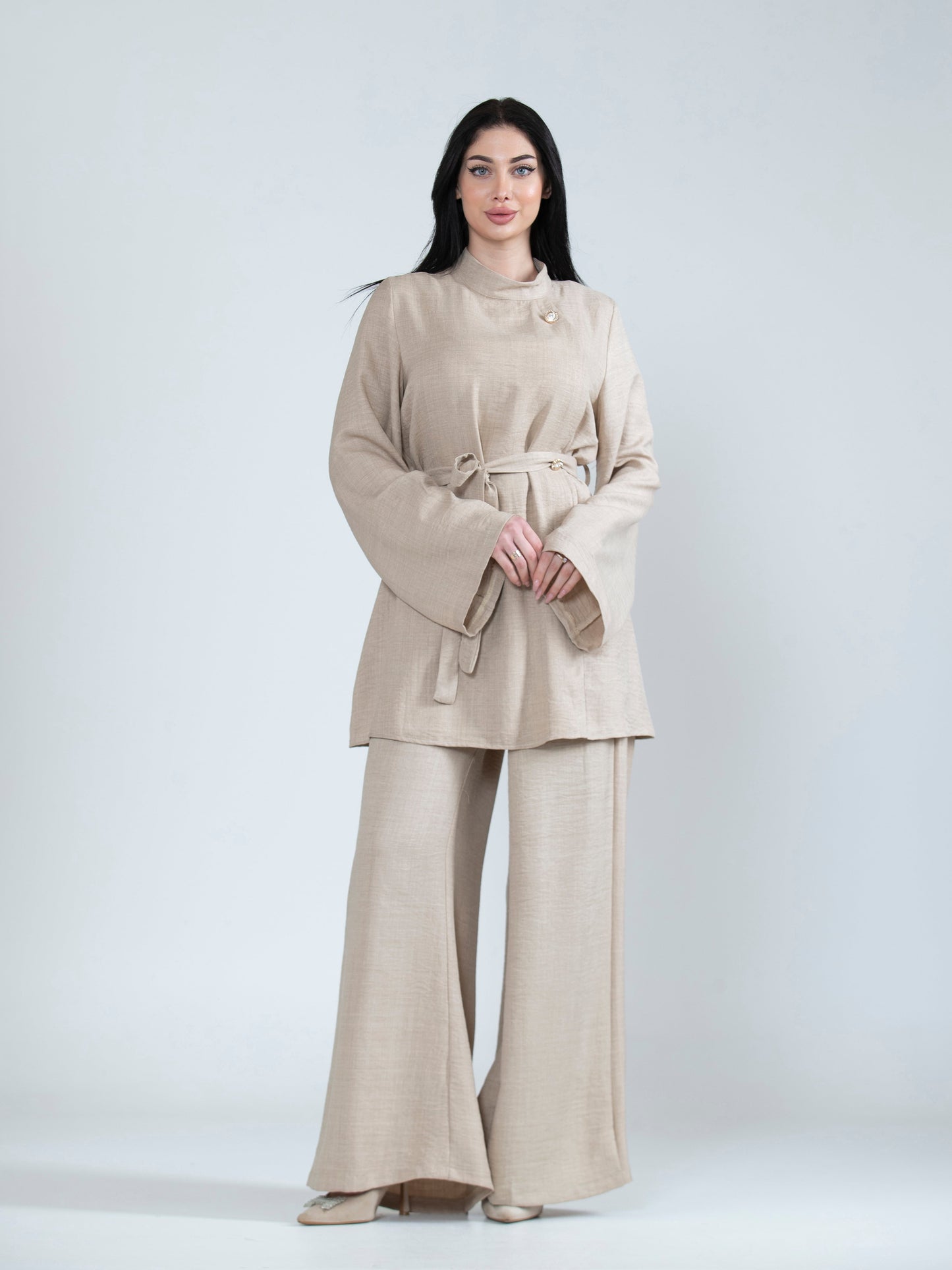 Women's set with decorative buttons