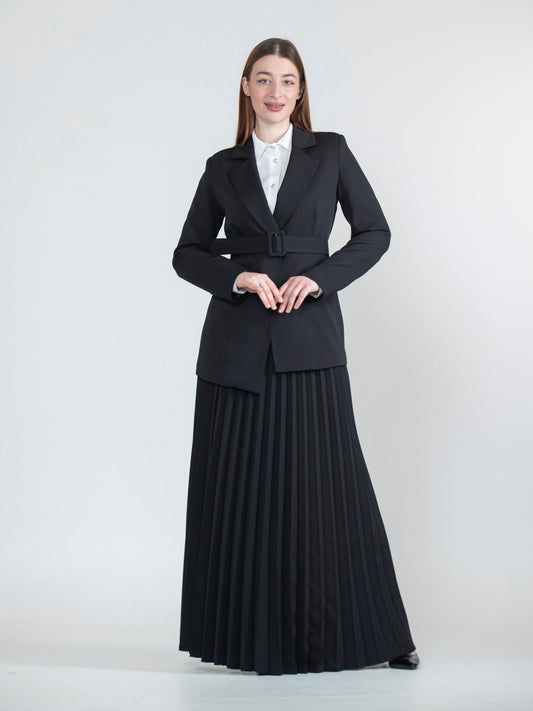 formal pleated skirt set