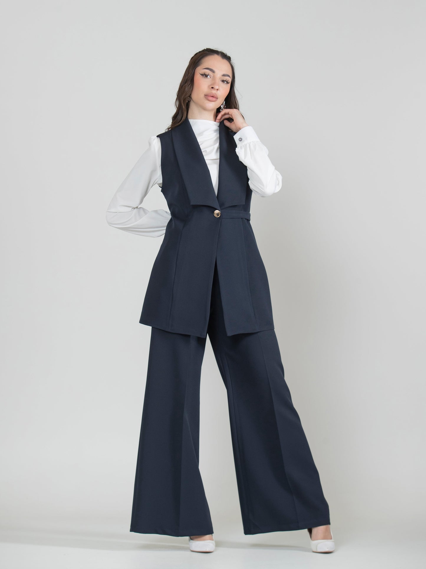 Enchanted Details Vest Set – 3 Pieces