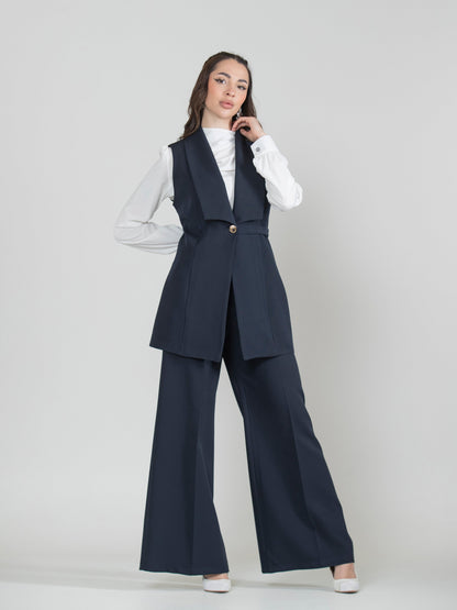 Enchanted Details Vest Set – 3 Pieces